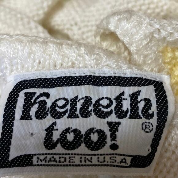 Keneth Too Multicolor Knit Colorblock Short Sleeve Crew Neck Sweate Top Size S - Picture 3 of 4